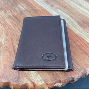 Florsheim Mens Leather Tri-fold Portfolio Wallet brown‎